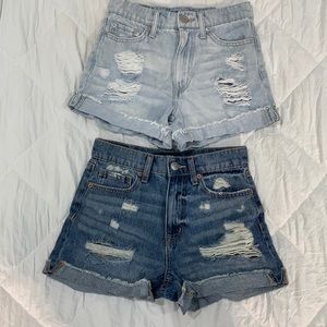 BUNDLE aeropostale mom jean shorts size 00